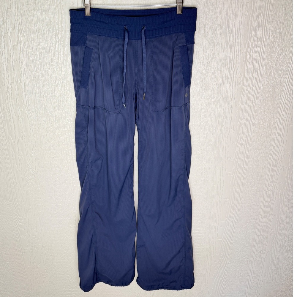 Lululemon Dance Studio Pants Navy Blue Herringbone Straight Leg No tag see Meas